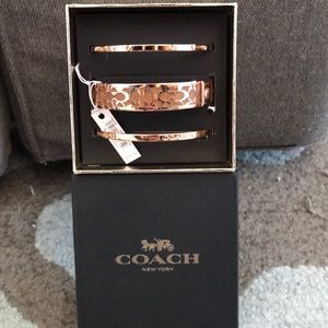 Rose Gold Coach Bangle Set! Brand New!